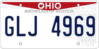 OH license plate GLJ4969