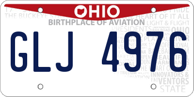 OH license plate GLJ4976