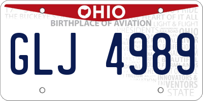 OH license plate GLJ4989