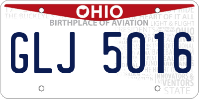 OH license plate GLJ5016
