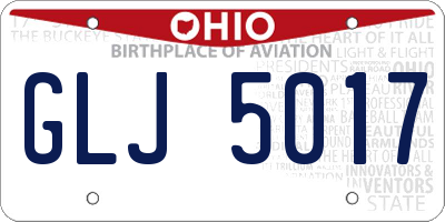 OH license plate GLJ5017