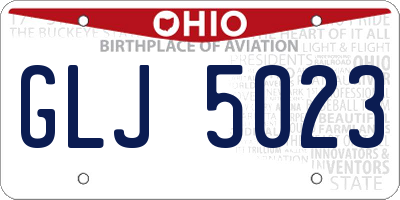OH license plate GLJ5023