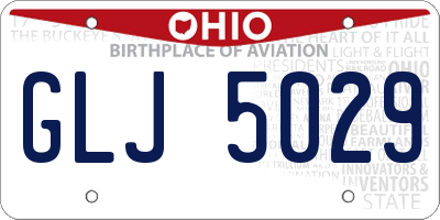 OH license plate GLJ5029