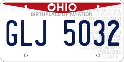 OH license plate GLJ5032