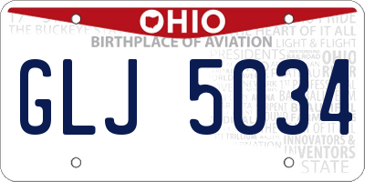 OH license plate GLJ5034