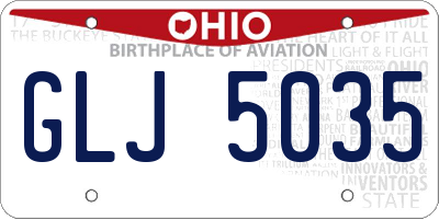 OH license plate GLJ5035