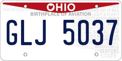 OH license plate GLJ5037