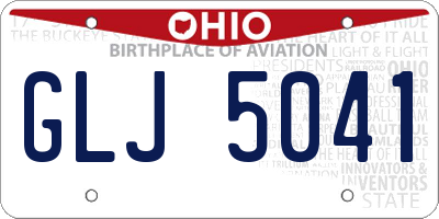 OH license plate GLJ5041