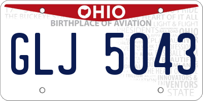OH license plate GLJ5043