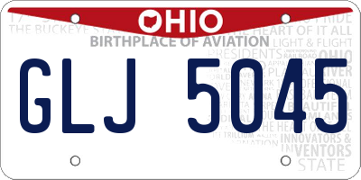 OH license plate GLJ5045