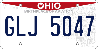 OH license plate GLJ5047