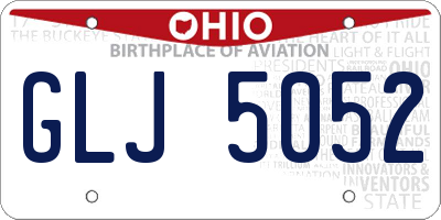 OH license plate GLJ5052