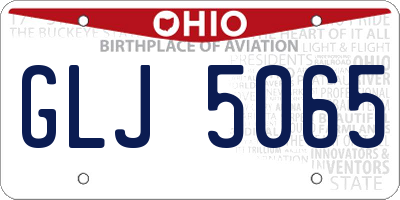 OH license plate GLJ5065