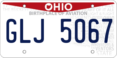 OH license plate GLJ5067