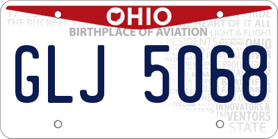 OH license plate GLJ5068
