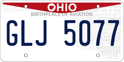 OH license plate GLJ5077
