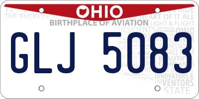 OH license plate GLJ5083