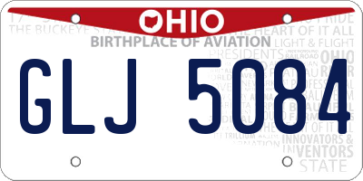 OH license plate GLJ5084