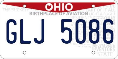 OH license plate GLJ5086