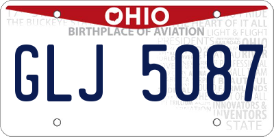 OH license plate GLJ5087