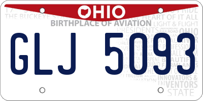 OH license plate GLJ5093