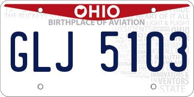 OH license plate GLJ5103