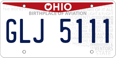 OH license plate GLJ5111