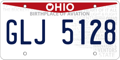 OH license plate GLJ5128