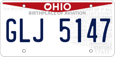 OH license plate GLJ5147