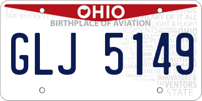 OH license plate GLJ5149