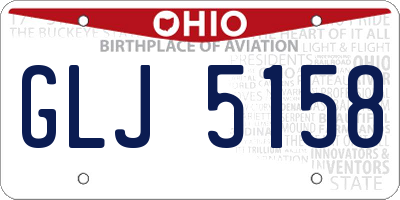OH license plate GLJ5158
