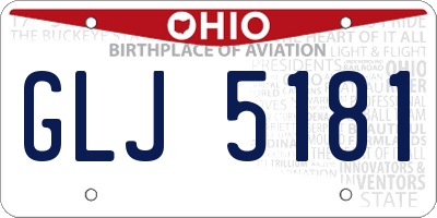 OH license plate GLJ5181