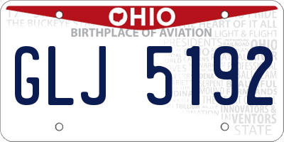 OH license plate GLJ5192