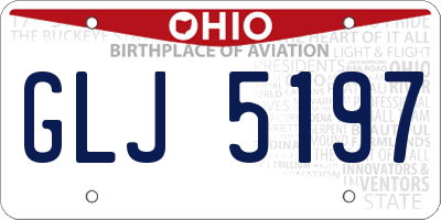 OH license plate GLJ5197