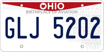 OH license plate GLJ5202