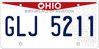 OH license plate GLJ5211