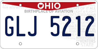 OH license plate GLJ5212