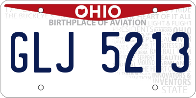 OH license plate GLJ5213