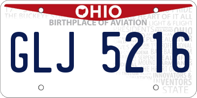 OH license plate GLJ5216