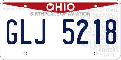 OH license plate GLJ5218