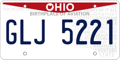 OH license plate GLJ5221