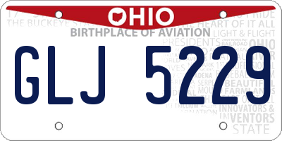OH license plate GLJ5229