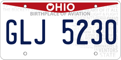 OH license plate GLJ5230