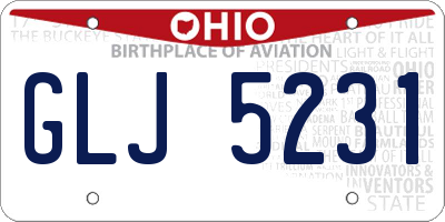 OH license plate GLJ5231