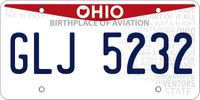 OH license plate GLJ5232
