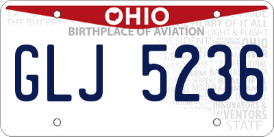 OH license plate GLJ5236
