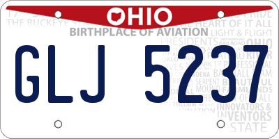OH license plate GLJ5237