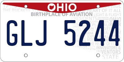 OH license plate GLJ5244