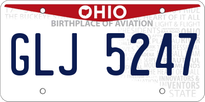 OH license plate GLJ5247