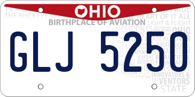 OH license plate GLJ5250